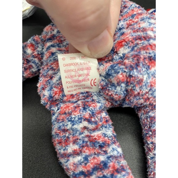 Ty Beanie Baby USA Bear 2000 Proud To Be American Tag Errors Rare Retired New! - Picture 9 of 10